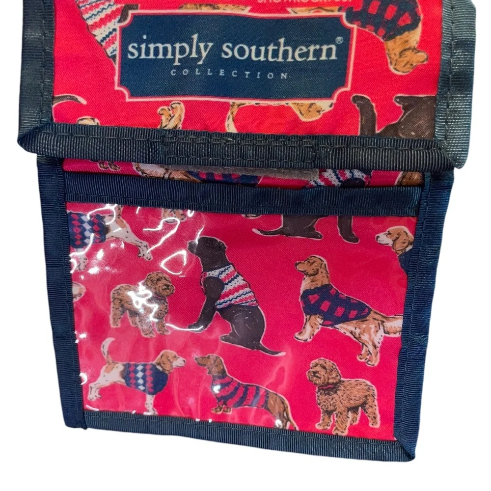 Simply Southern Collection Pink Dog Id‎ Passport Work Lanyard Holder